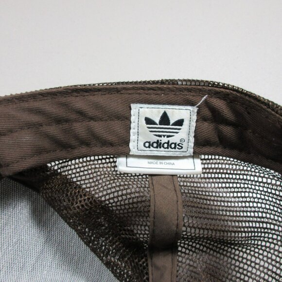 adidas ORIGINALS womens 2tone brown paisley corduroy trucker snapback hat EUC - Picture 7 of 8